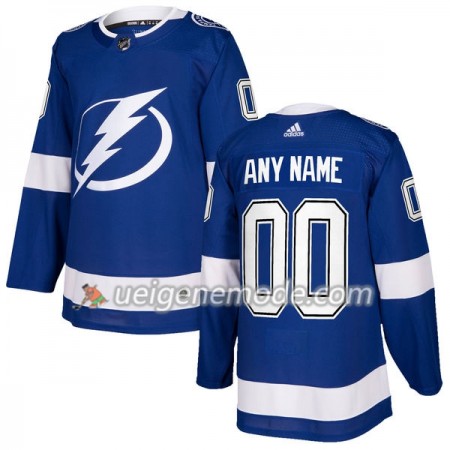 Herren Eishockey Tampa Bay Lightning Trikot Custom Adidas 2017-2018 Blau Authentic